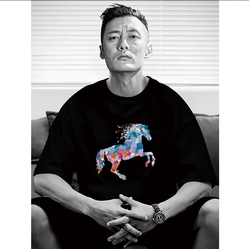 美式潮牌夏季纯棉短袖T恤男2024新款体恤宽松大码半袖打底衫上衣