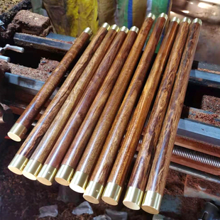 阔变豆墨西哥酸枝木棍把棍花梨前肢圆棒棍文玩料小手把件男圆木棒