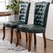 美式餐椅欧式复古简约软包靠背家用餐桌椅餐厅咖啡厅酒店实木椅子