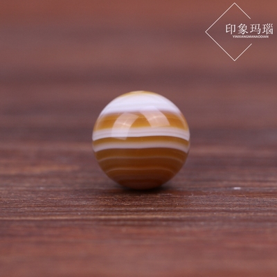 20mm 天然缠丝玛瑙 散珠 珠子 配珠 单珠 玉珠子文玩多宝手串配珠