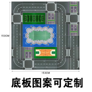 小颗粒积木马路道路底板兼容乐高街道底板城市交通组合地面套餐