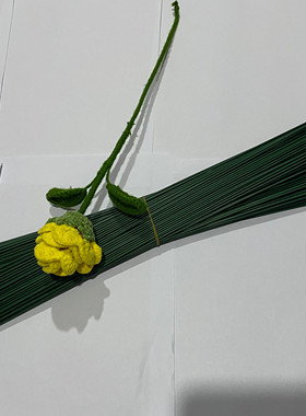 花杆手工铁丝热熔胶棒钩针花朵花束向日葵毛线编织diy制作材料包