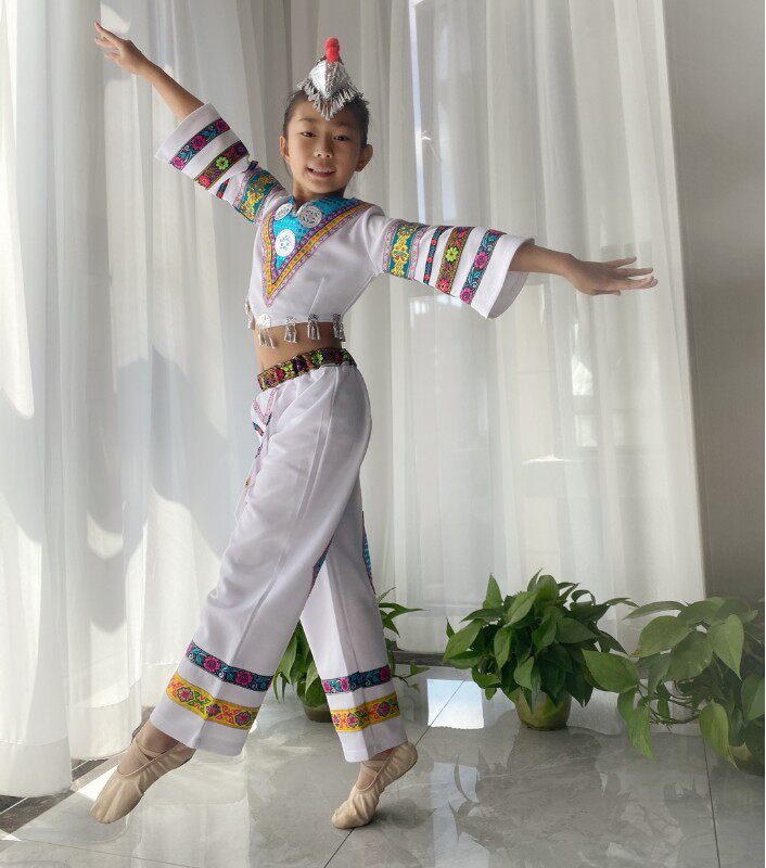 喊月亮女款学生艺考民族服装定制彝族喊月亮剧目舞蹈表演服中国舞