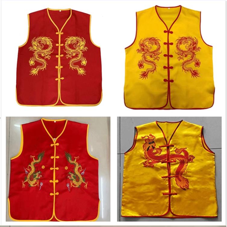 香客服装进香马甲法庙会进香团公庙定制印字民族中国风打鼓舞龙服