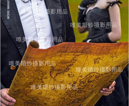 复古地图牛皮纸影楼摄影拍照道具