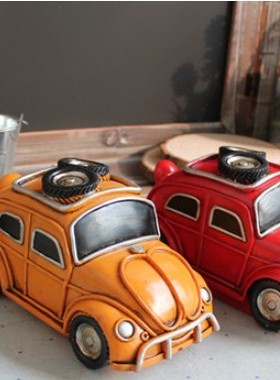 儿童摄影道具复古汽车树脂工艺品