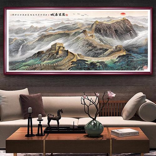 闪石优品大气万里长城钻石画