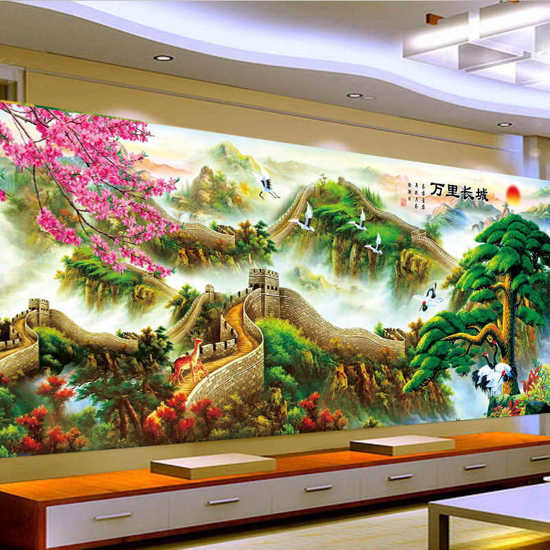 2026新款5d钻石画万里长城迎客松