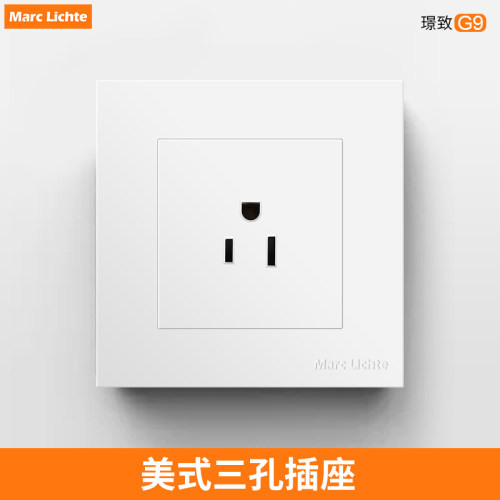 146型双位美式三孔插座暗装面美标插座3插带usb+typec