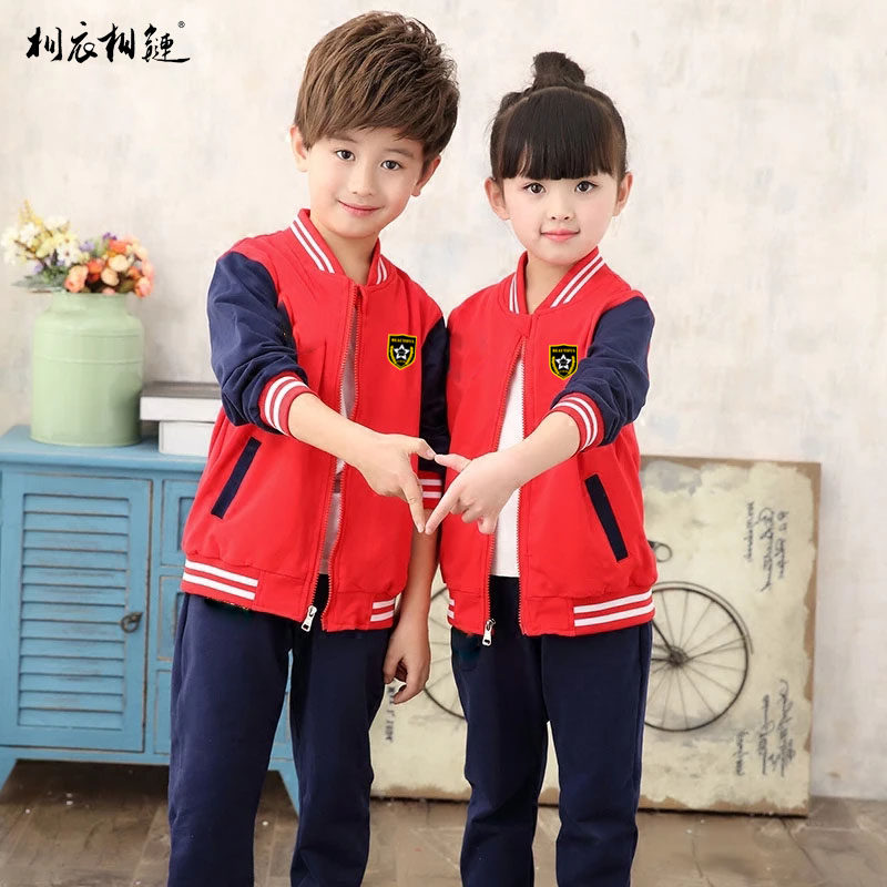 幼儿园园服夏装 夏季小学生校服 班服定制相衣相链棒球服春秋男女