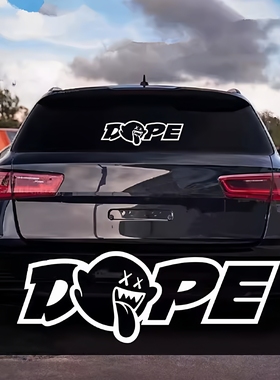 DOPE酷毙马里奥幽灵车贴改装前后挡风玻璃个性创意车身贴汽车贴纸