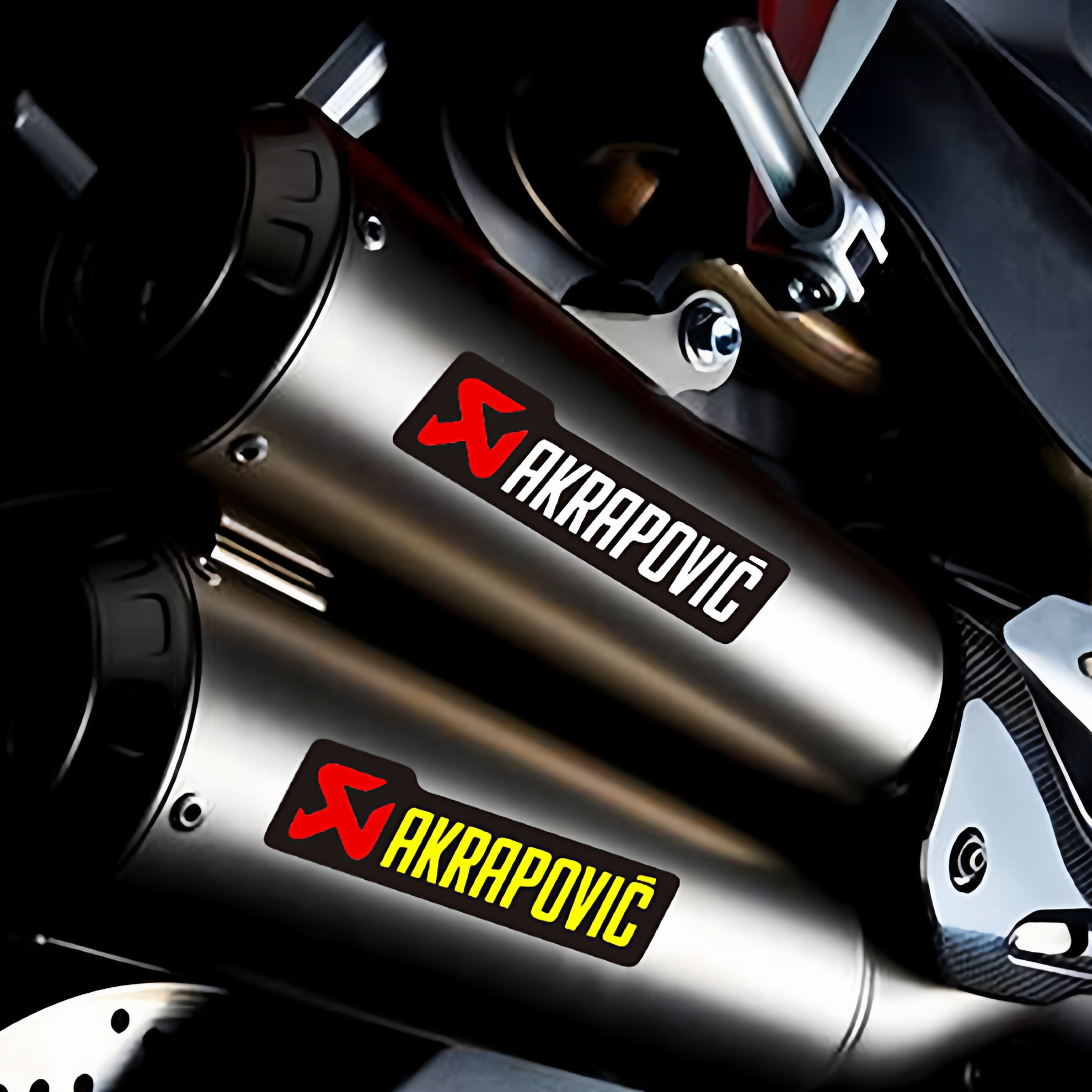 AKRAPOVIC 天蝎排气管摩托车改装车贴头盔防水装饰汽车贴纸