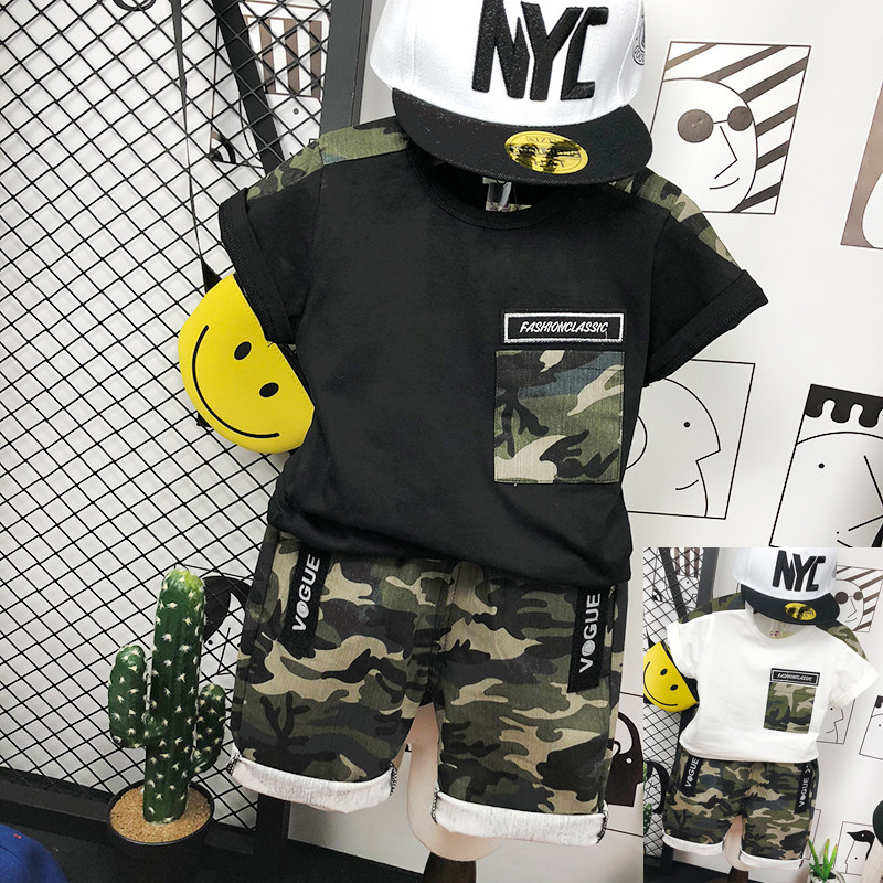 童装男童夏季纯棉短袖迷彩套装2023新款中小童洋气T恤两件套韩版,童装/婴儿装/亲子装,裤子,淘宝优惠券,粉丝福利购,淘宝优惠卷