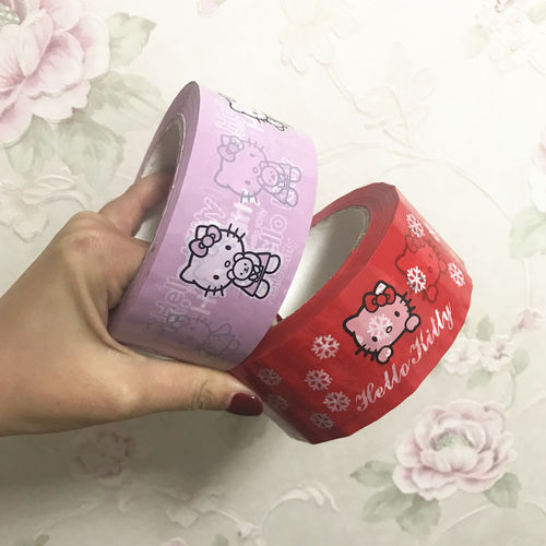 封箱胶带卡通红色快递打包