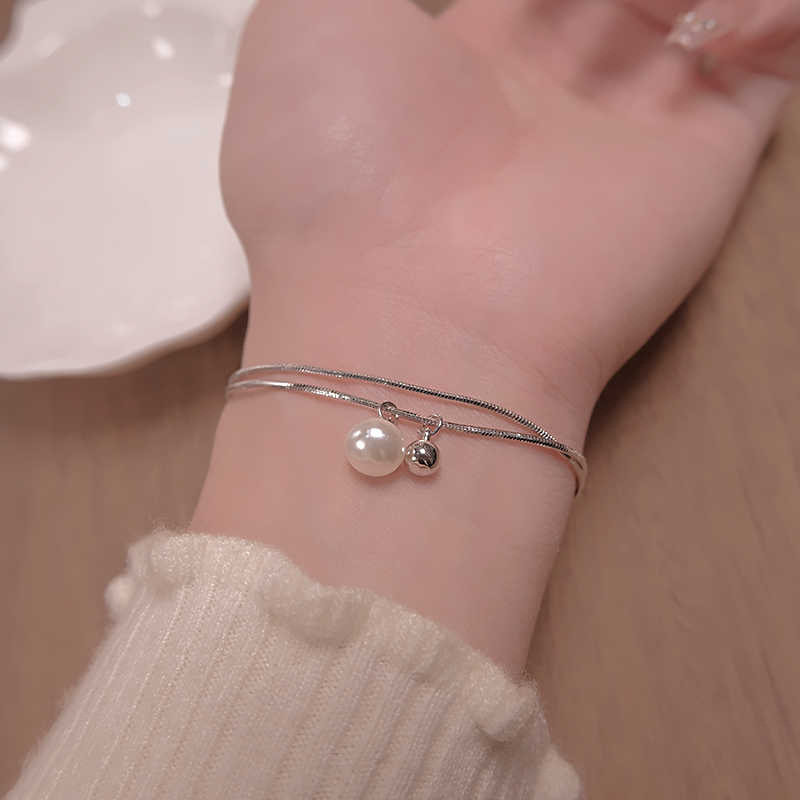 s925纯银天然淡水珍珠叠戴手链女复古轻奢时尚面包珠小众设计手饰,饰品/流行首饰/时尚饰品新,手链,淘宝优惠券,粉丝福利购,淘宝优惠卷
