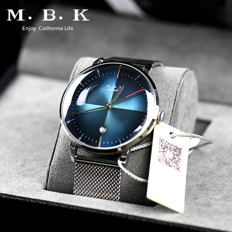 欧美进口MBK手表男士全自动机械表防水男表简约3D凸面情侣mbk