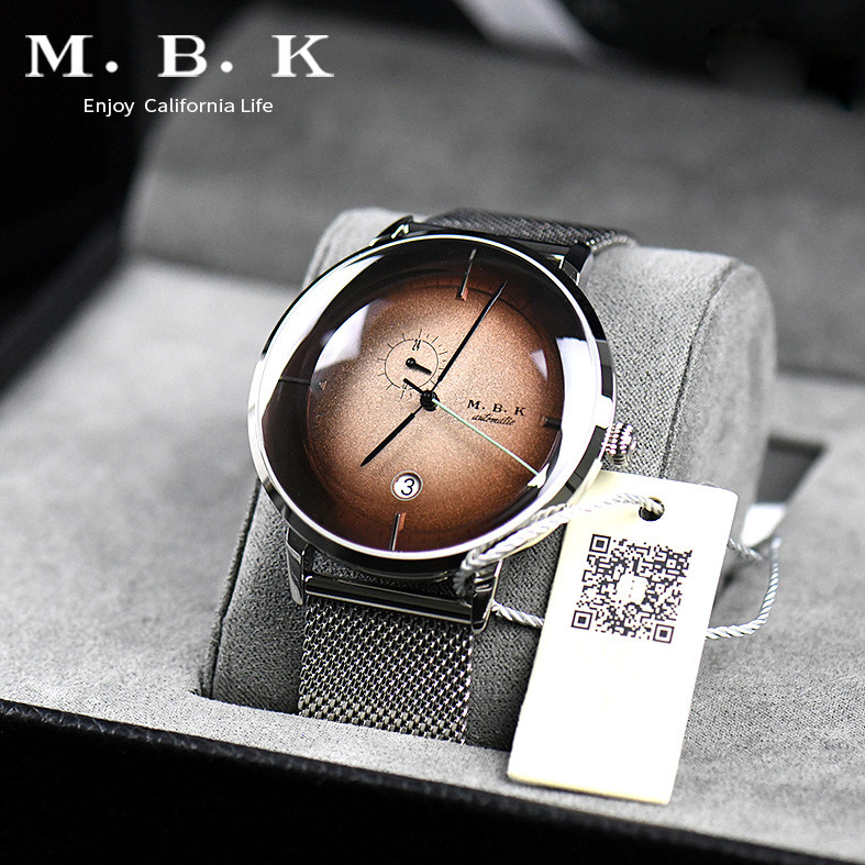 欧美进口mbk手表男全自动机械表超薄男表简约3D凸面潮流情侣2