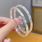 四方吉言银手镯女纯银9999足银平安喜乐闭口实心镯子新中式 情人节