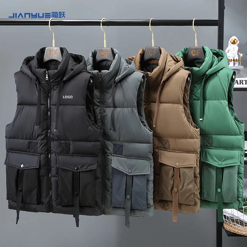 潮流加厚棉马甲工作服定制印logo