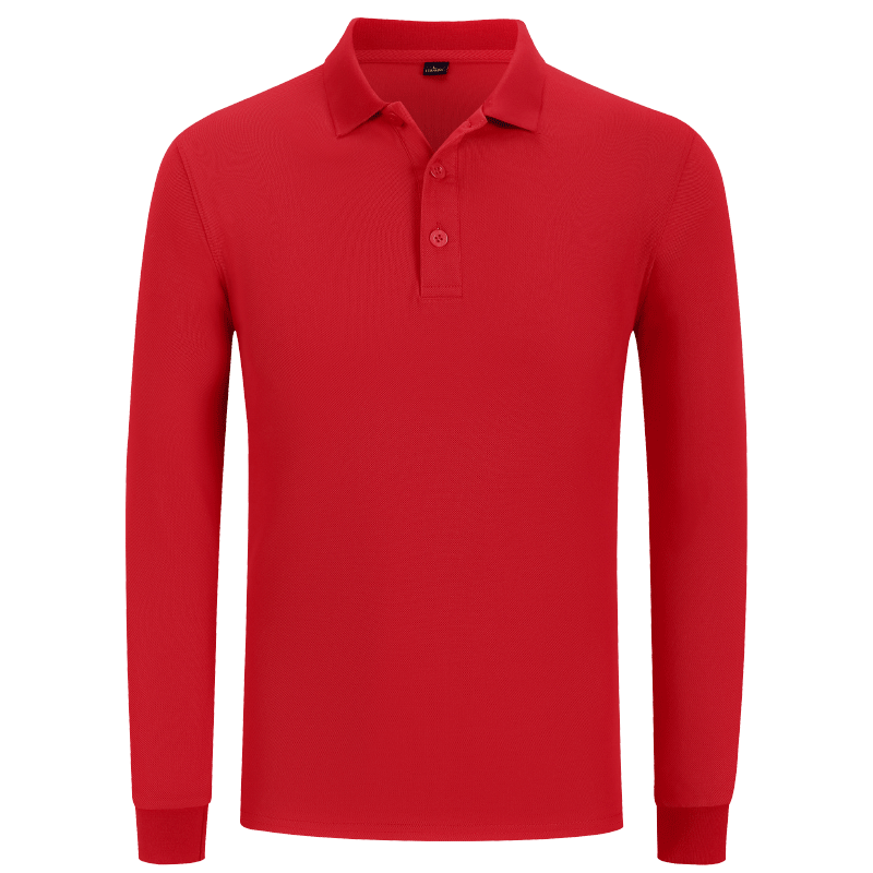 长袖Polo衫定制印logo工作服秋冬季翻领个性订制团队服装印花diy