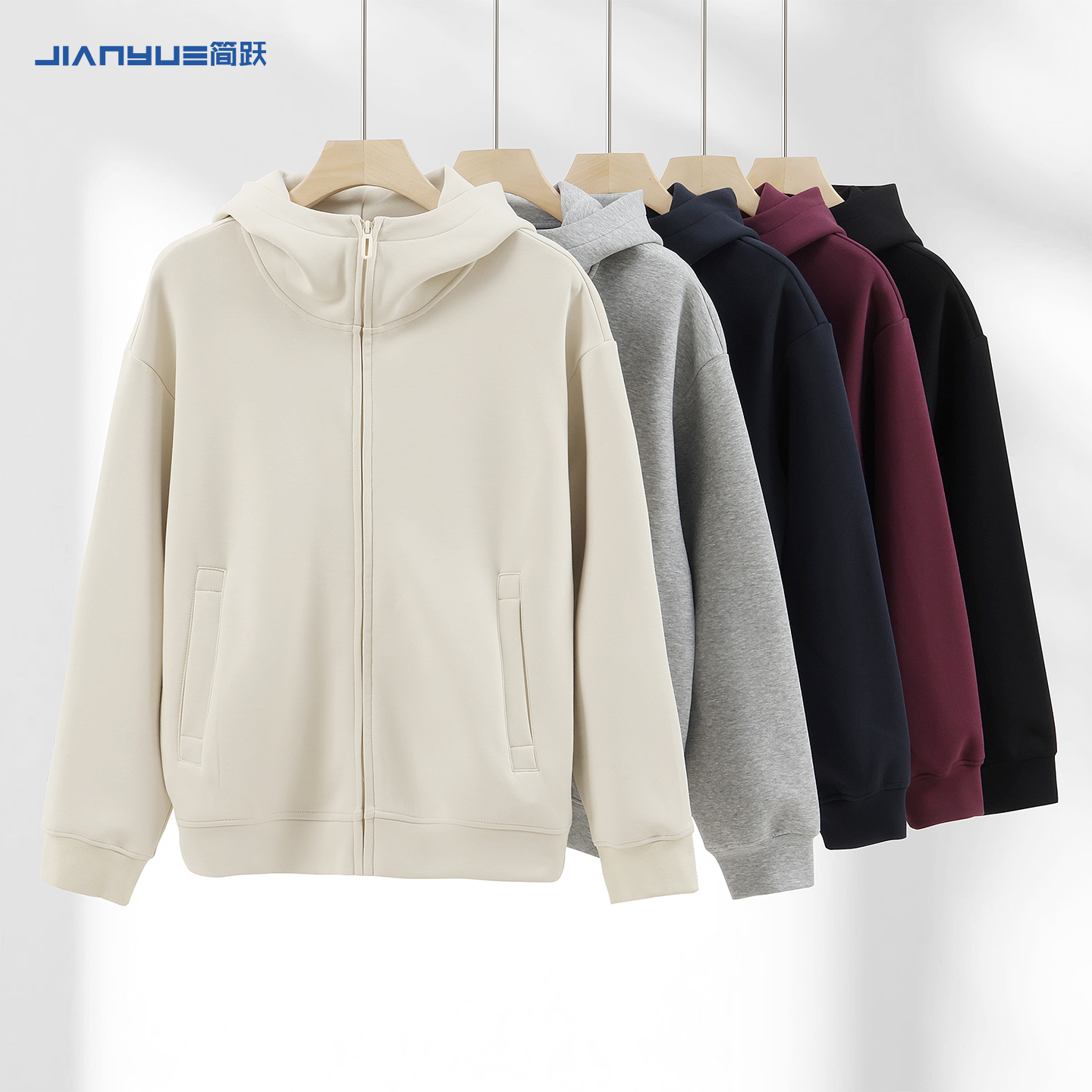 轻奢高领拉链卫衣定制工作服外套