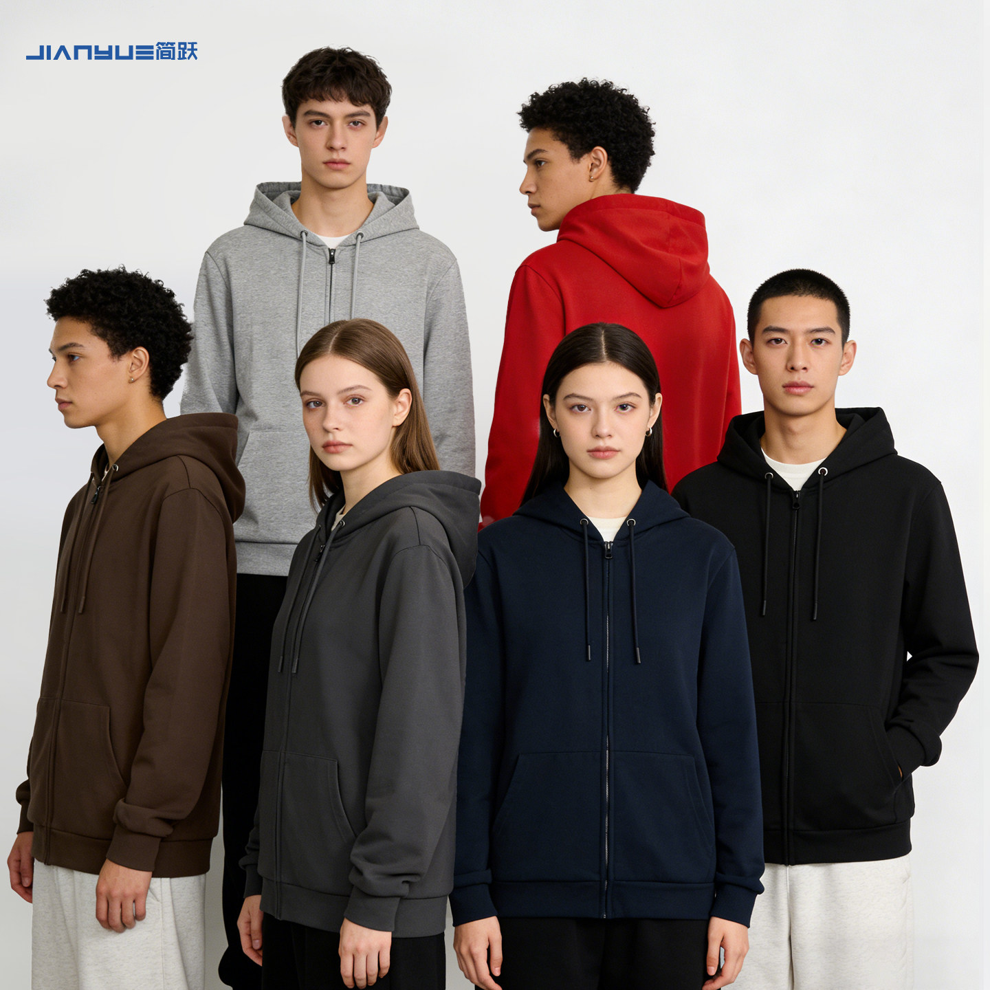 拉链卫衣定制印logo工作服外套