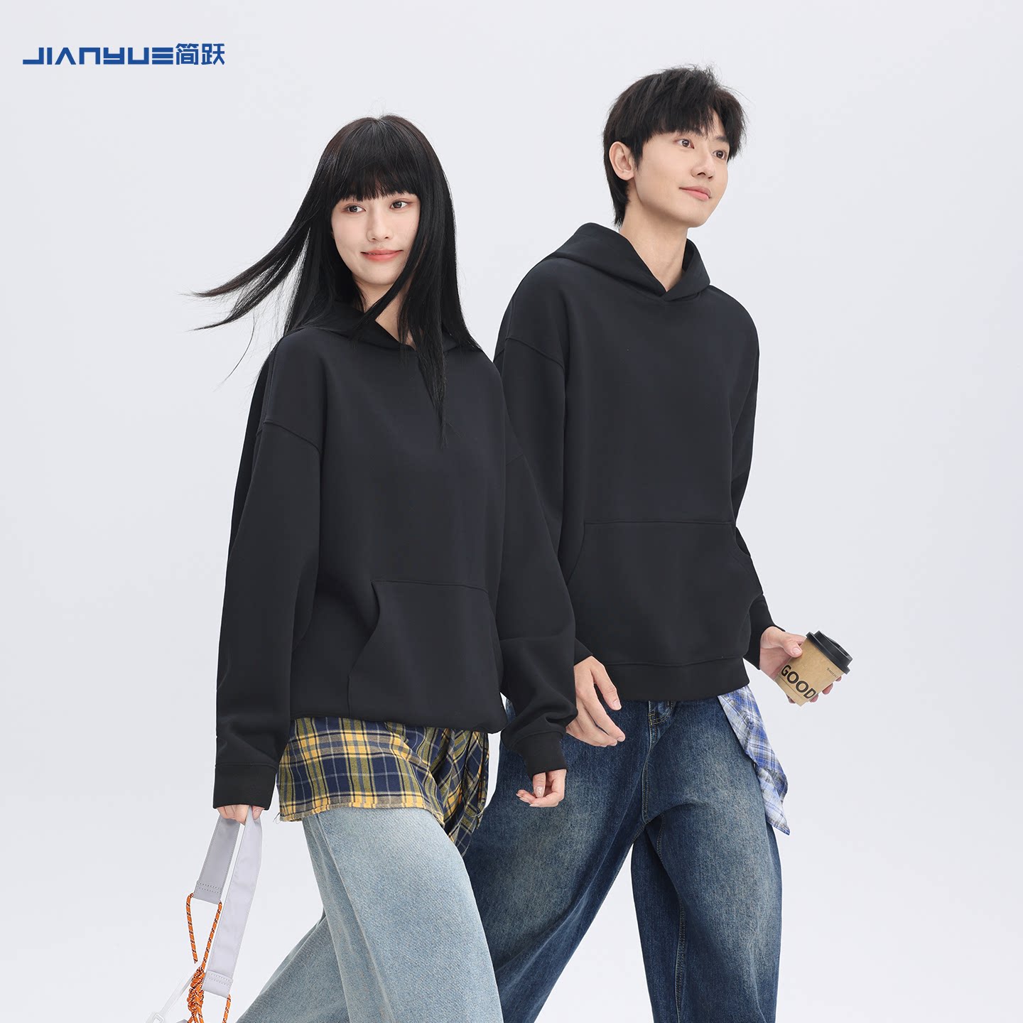 连帽卫衣团队衣服装印logo字图