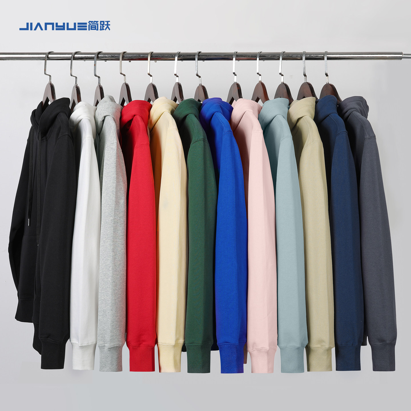 连帽卫衣定制纯棉工作服印logo图