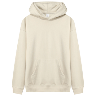 高端卫衣定制工作服外套印logo订做同学聚会班服落肩帽衫团队服装