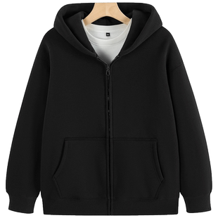 定制卫衣印logo工作服班服加绒拉链外套帽衫订做团体服装刺绣diy