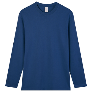 定制t恤长袖秋季印logo工作服同学聚会纯棉文化衫团体服装印花diy