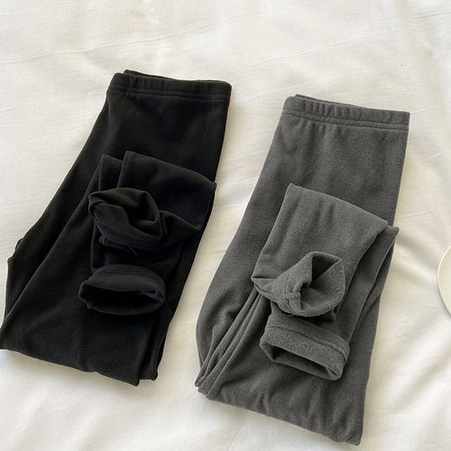 秋冬德绒打底裤女厚实保暖