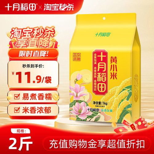 十月稻田黄小米1kg米香浓郁