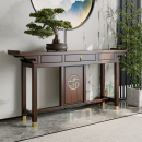 新中式 胡桃木色玄关桌中堂条案台靠墙客厅案几供桌实木走廊玄关柜