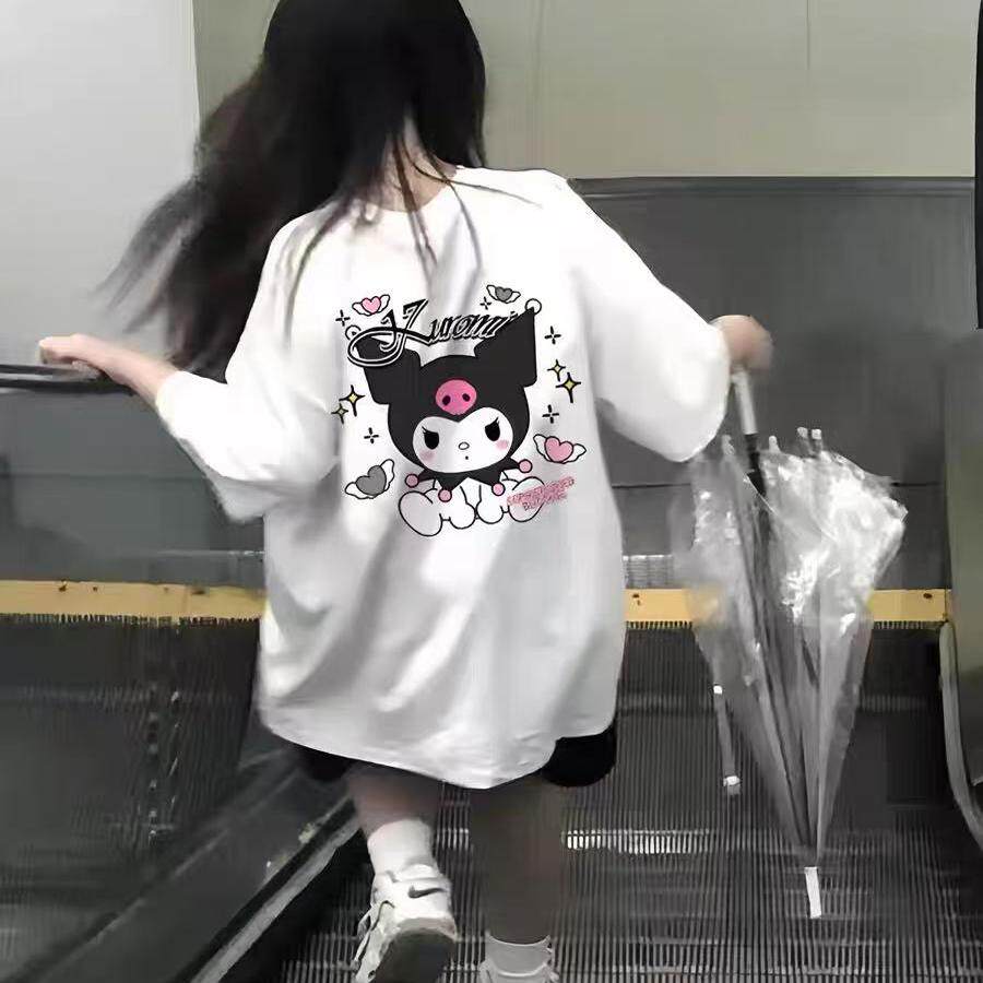 初中生t恤女短袖12大童13少女孩15学生高中夏季宽松半袖纯棉上衣