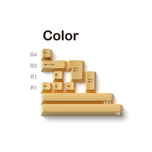 JKDK PBT热升华原厂彩色color 方向键 esc 回车 空格增补十字按键