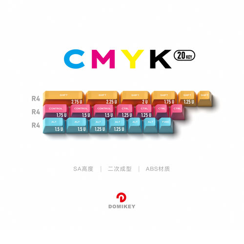Domikey cmyw SA球帽64 68 75 84 96 980客制化机械键盘键帽