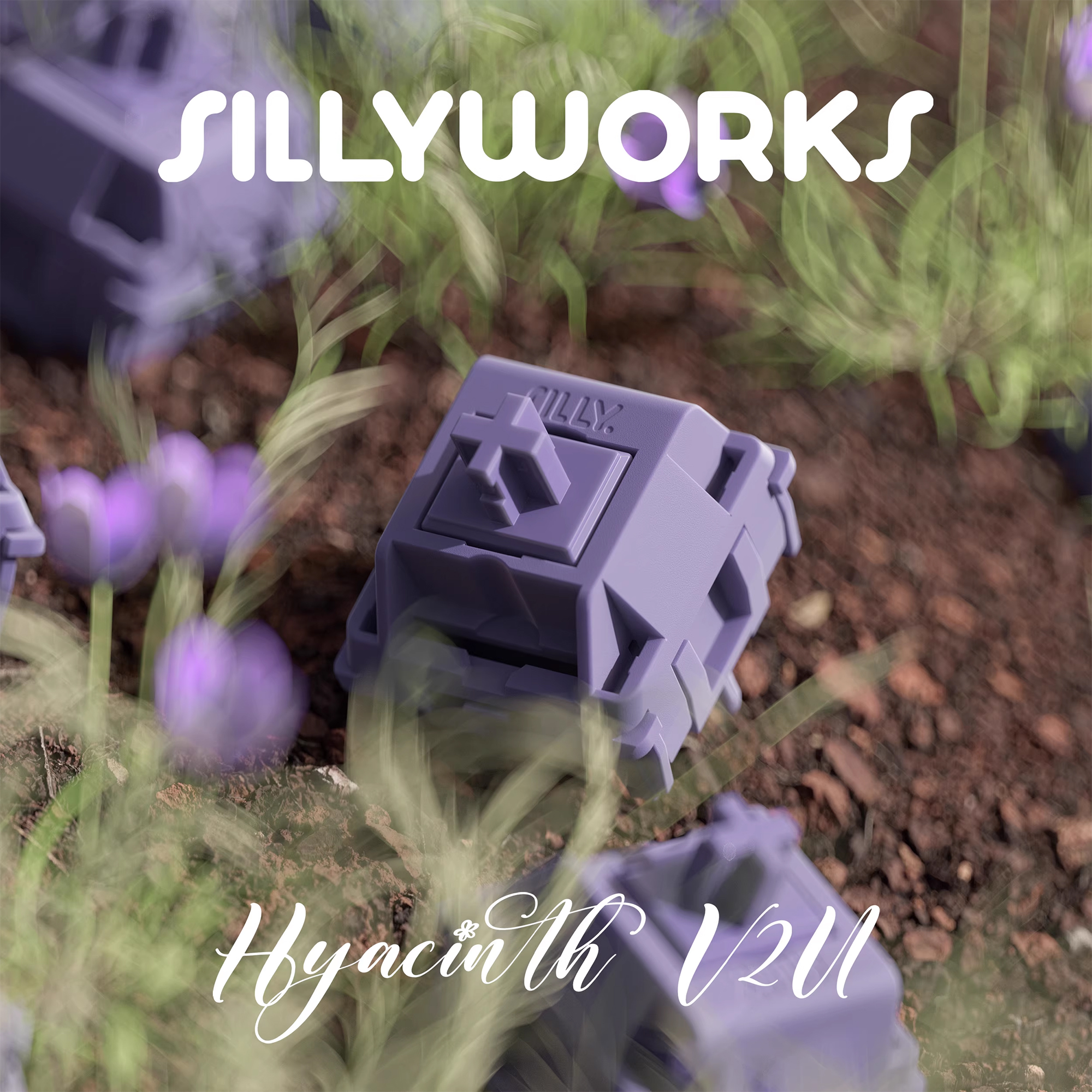 Sillyworks风信子轴V2U全紫Hyacinth Switch V2U机械键盘线性轴