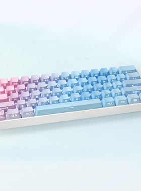 蓝色妖姬PBT侧刻 正刻透光OEM 68 980 75 87 客制化机械键盘键帽