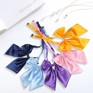 女士领花领结蝴蝶结纯色领带职业装黑红蓝白绿黄空姐酒店前台