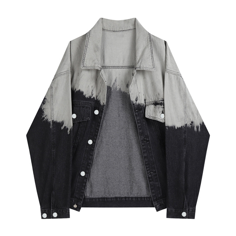 2022新款复古牛仔外套女秋韩版宽松显瘦渐变设计感小众上衣ins潮