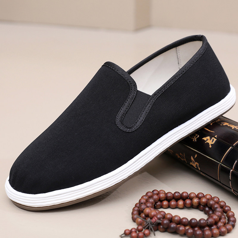 春夏老北京布鞋男手工千层底传统布鞋透气牛筋软底一脚蹬爸爸布鞋,流行男鞋,布鞋,淘宝优惠券,粉丝福利购,淘宝优惠卷