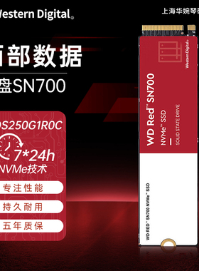 西部数据红盘SN700网络NAS储存固态SSD硬盘M.2 NVME 250G/500G/1T