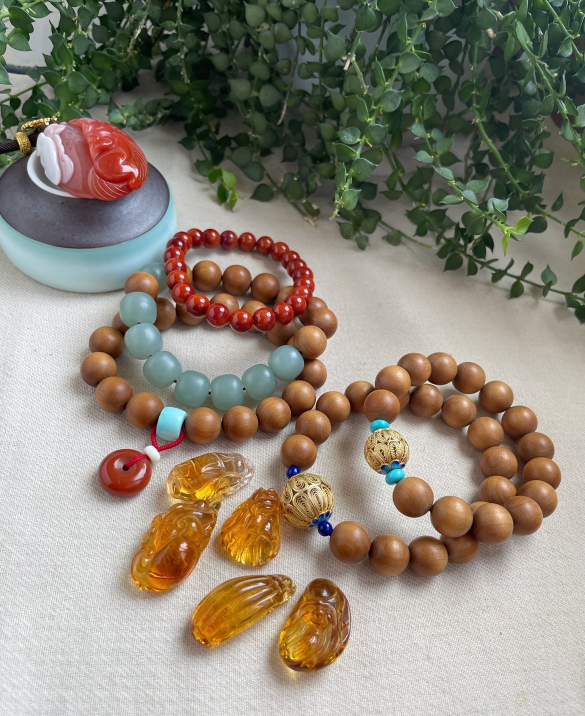 꾸준히 상승 중입니다. 천연 브라질 오렌지 시트린 조각 펜던트 목걸이