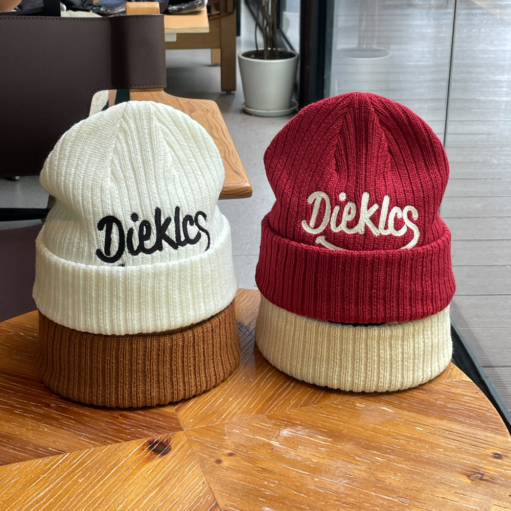 情侣新款酒红色毛线帽帽女大头显脸小冬季冷帽加厚保暖针织帽男潮