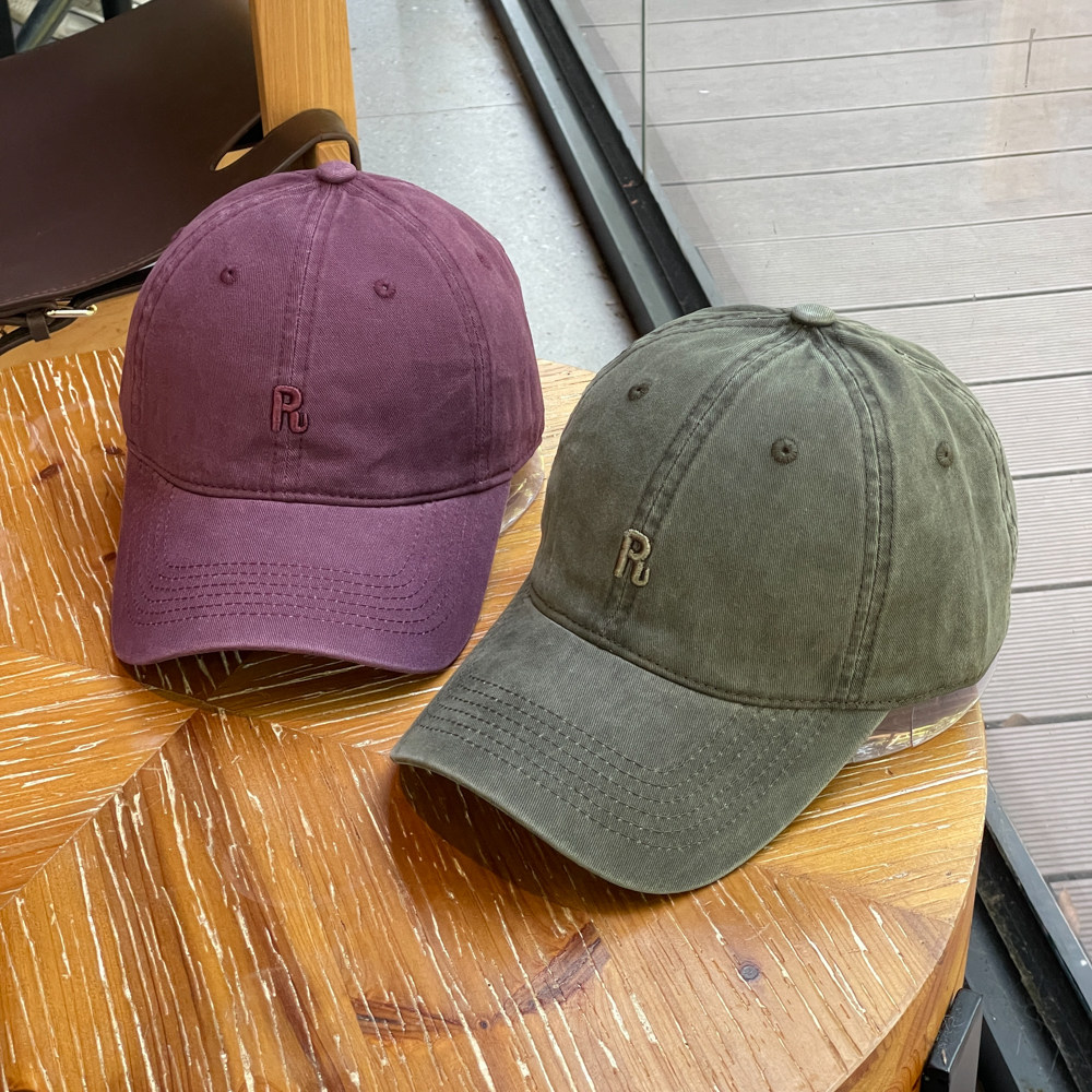 字母刺绣R标四季软顶棒球帽子女