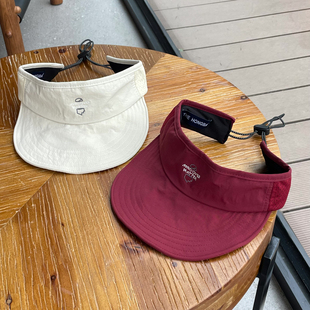 可折叠便携速干空顶帽女大头围宽檐无顶遮阳帽显脸小情侣鸭舌帽男