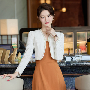 小香风短款外套女春秋季新款小个子开衫连衣裙两件套时髦洋气套装