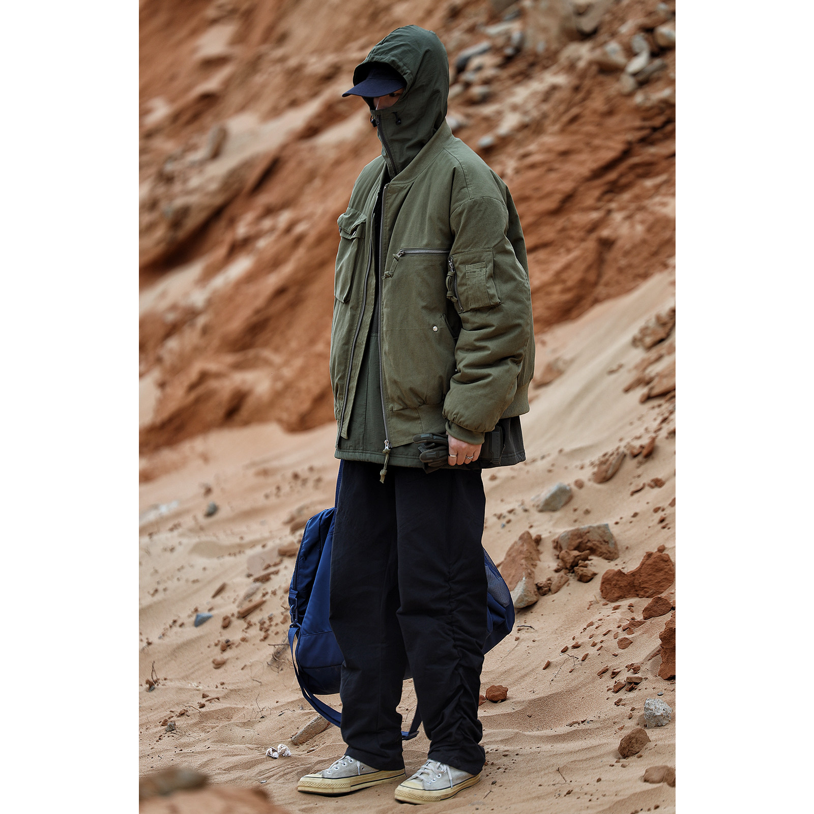 拉链美式棉服加厚冬季