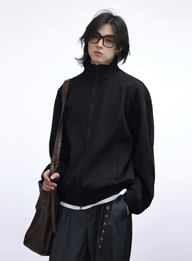 Nobodyknows立领复古休闲短款黑色百搭冲锋衣夹克男女氛围感外套